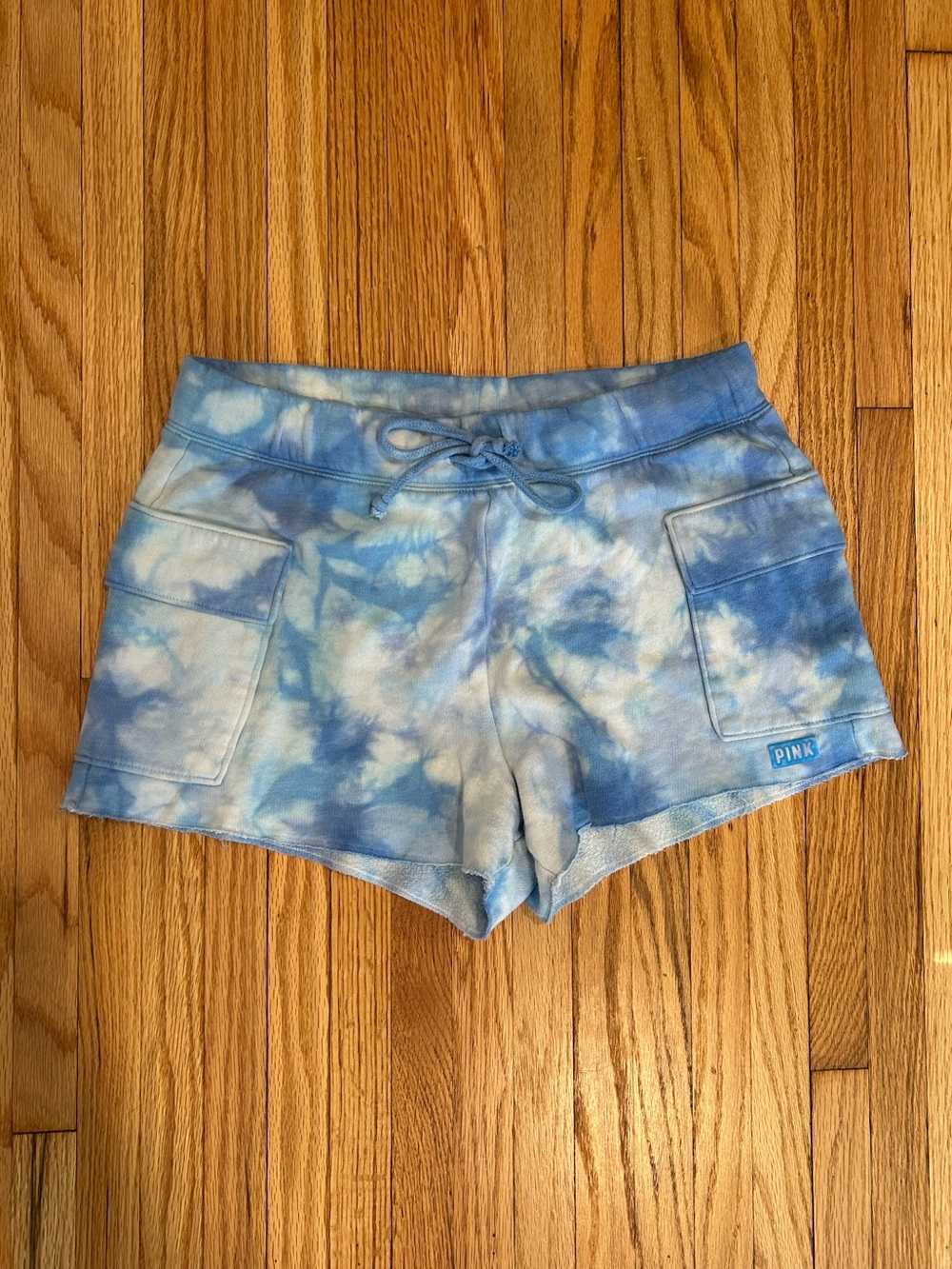 PINK Victoria's Secret Blue Tie-Dye Athletic Lounge Shorts- Fourth of July